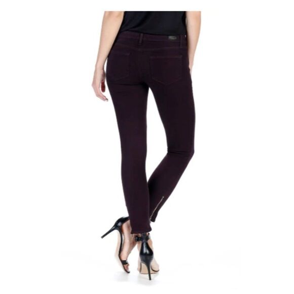 Paige Transcend Verdugo Ankle Zip Skinny Jeans Color Deep Vineyard Size … - Picture 8 of 9